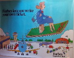 FORBES MAGAZINE   WRITE YOUR OWN TICKET (ORIGINAL NYC SUBWAY POSTER)
