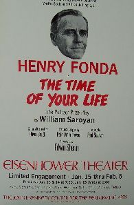 The Time of Your Life (Original Theatre Window Card)