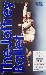 JOFFREY BALLET   TOURING POSTER (ORIGINAL THEATRE WINDOW CARD)