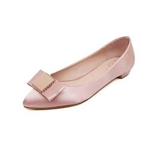 Satin womens Flat Heel Ballerina Flats with Bowknot Shoes (More Colors)