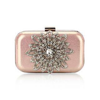 Satin With Austria Rhinestones Flowers Evening Handbags/ Clutches More Colors Available