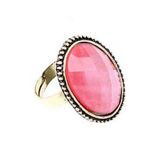 European And American Retro Wild Flower Ring Hollow Oval Ring