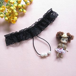 Pearl Strands Lace See Through Thongs(Waistwithin 77cm)