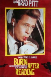 Burn After Reading Movie Poster Brad Pitt