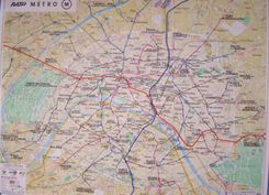 PARIS METRO MAP (ORIGINAL STATION MAP   NOT A REPRINT) Poster