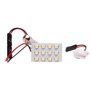 LED Car Reading Light with 12 LEDs in White Light (Comes in Pair, 1.2W, 1210, Lumen(LM) 50, Color Temperature 8000K, 12V)
