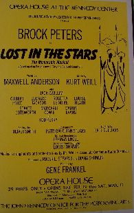Lost in the Stars (Original Broadway Theatre Window Card)