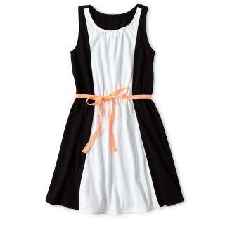 Total Girl Colorblock Dress   Girls 6 16 and Plus, Black/White, Girls