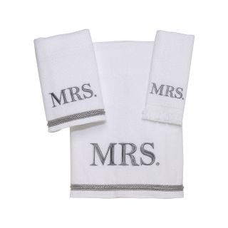 Avanti Mr. & Mrs. White Bath Towels