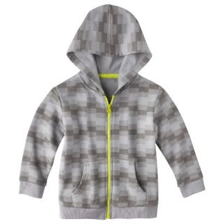 Circo Infant Toddler Boys Checked Hoodie   Gray 18 M