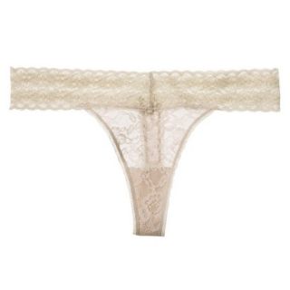 Gilligan & OMalley Womens All Over Lace Thong   Mochaccino XL