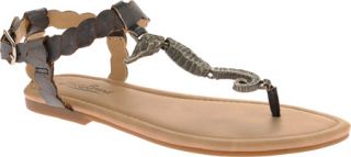 Womens Lucky Brand Chorse   Moroccan Blue Leather Sandals