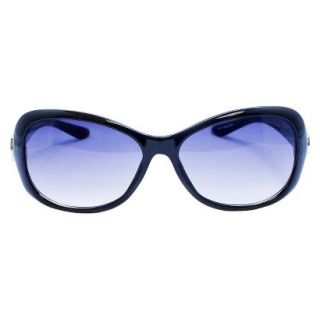 Womens Oval Sunglasses   Black