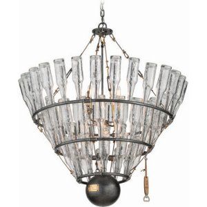 Troy Lighting TRY F3948 Old Silver with Brass 121 Main 8 Light Chandelier