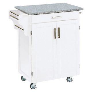 Kitchen Cart Home Styles Cart with Granite Top   White