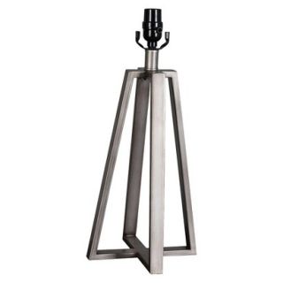 Threshold Linear Brushed Silver Lamp Base Large (Includes CFL Bulb)