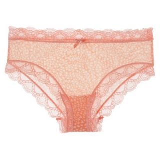 Gilligan & OMalley Womens Mesh Lace Trim Hipster   Bahama Coral XS