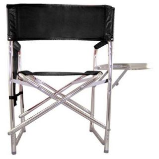 Picnic Time Sports Chair with Table and Pockets   Black