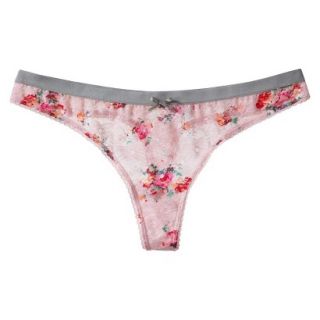 Xhilaration Juniors All Over Lace Thong   Pink S