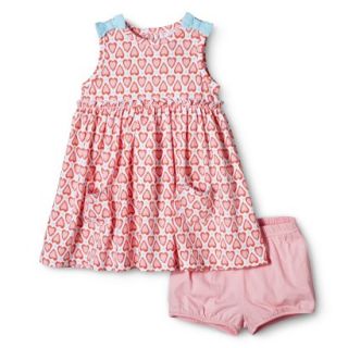 Just One YouMade by Carters Newborn Girls Dress   Pink/Turquoise 9 M