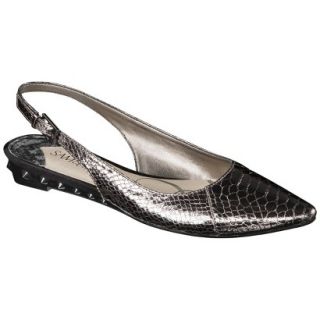 Womens Sam & Libby Ilana Pointed Toe Sliver Wedge Flat   Pewter 5.5