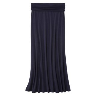 Mossimo Supply Co. Juniors Solid Fold Over Maxi Skirt   In the Navy M(7 9)