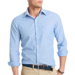 Izod Slim Fit Mini Striped Button Front Shirt, American Dream, Mens