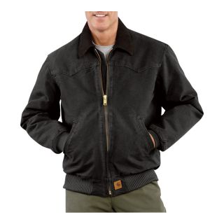Carhartt Sandstone Santa Fe Jacket   Black, Large, Model J14