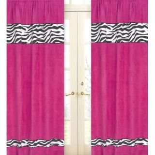 Sweet Jojo Designs Pink Zebra Window Panels