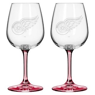 Boelter Brands NHL 2 Pack Detroit Red Wings Wine Glass   12 oz
