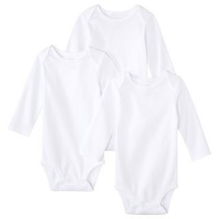 Just One YouMade by Carters Newborn 3 Pack Long sleeve Bodysuit   White 6 M