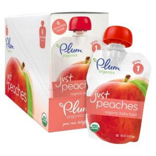 Plum Organics Just Fruit Peaches   6 pack