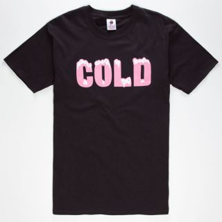 Cold Mens T Shirt Black In Sizes Medium, Small, X Large, Xx Large, Lar