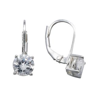 Bridge Jewelry Sterling Silver Cubic Zirconia Earrings