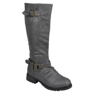 Womens Bamboo By Journee Buckle Boots   Grey 7