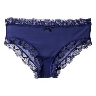 Gilligan & OMalley Womens Mesh Lace Trim Hipster   Oxygen Blue L