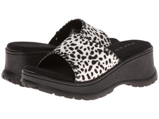 Roper Animal Print Comfort Wedge Slide Womens Slide Shoes (Black)