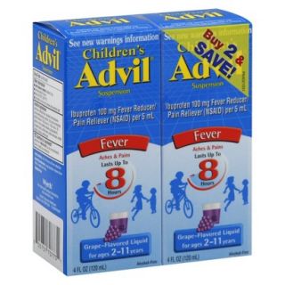 Advil Suspension Fever Reducer and Pain Reliever for Children   Grape (8 oz)