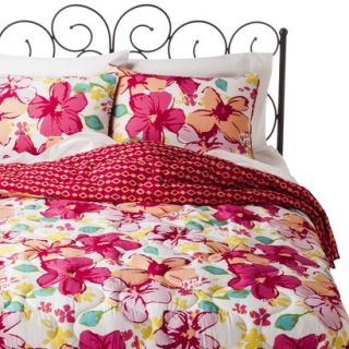 Xhilaration Floral Reversible Comforter Set   Full/Queen