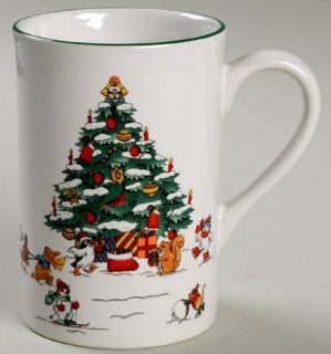 China Pearl Magical Christmas Mug, Fine China Dinnerware   Christmas Tree And  A