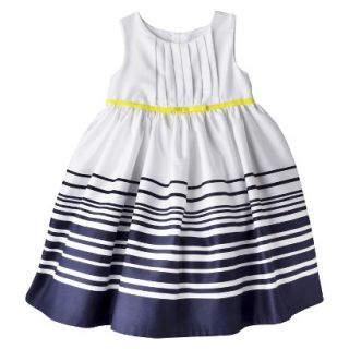 Just One YouMade by Carters Newborn Girls Stripe Dress   White/Navy 9 M