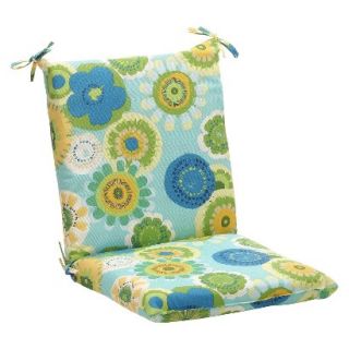 Outdoor Chair Cushion   Blue/Green Floral