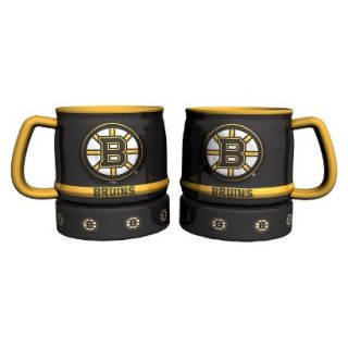 Boelter Brands NHL 2 Pack Boston Bruins Puck Style Coffee Mug   Multicolor (16