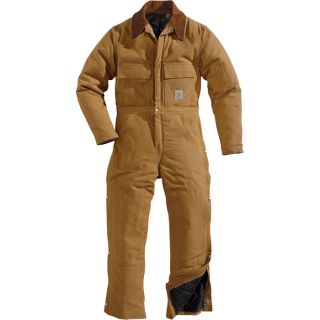Carhartt Duck Arctic Quilt Lined Coverall   Brown, 54 Chest, Tall Style, Model