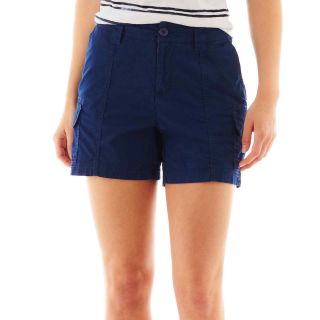 St. Johns Bay Utility Cargo Shorts, Blue, Womens