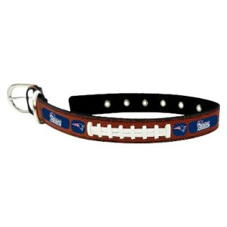 New England Patriots Classic Leather Medium Football Collar