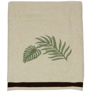 Rattan Palm Decorative Bath Towel, Red