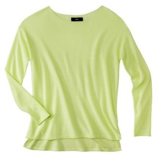 Mossimo Womens Crew Neck Pullover Sweater   Luminary Green M