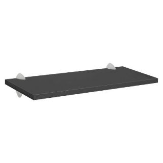Wall Shelf Black Sumo Shelf With Silver Ara Supports   32W x 16D