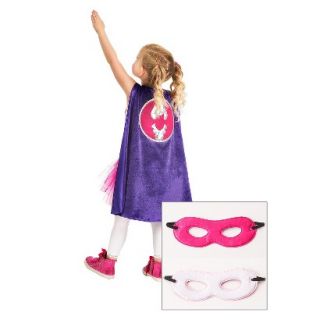 Little Adventures Girl Bat Cape w/ Hero Fuchsia/White Mask